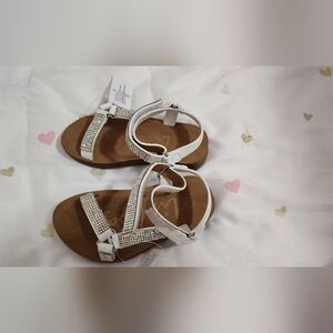 Toddler Baby Girl Bling White Sandals Size 6 New